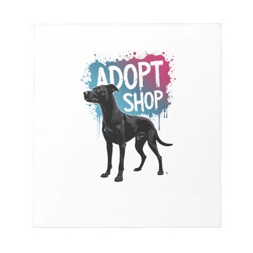Vintage Adopt Dont Shop Dog Graffiti Rescue Art De Notepad