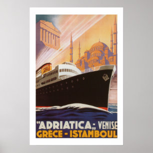 Vintage Adriatica Lines Poster