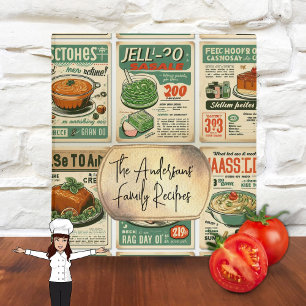 Vintage Ads Green Kitchen Family Cookbook 3 Ring Binder