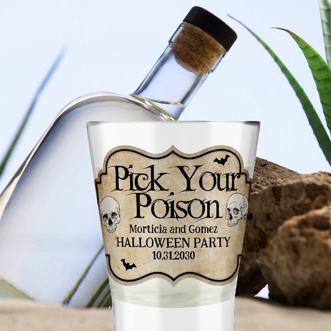 Vintage Adult Halloween Personalized Apothecary Shot Glass (Creator Uploaded)