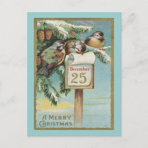 Vintage Advent Calendar Postcard
