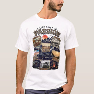 Vintage Adventure Car Graphic Retro Road Trip Dad  T-Shirt