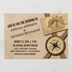 Vintage Adventure Wedding Invitation