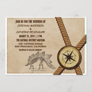 Vintage Adventure Wedding Invitation Version 2