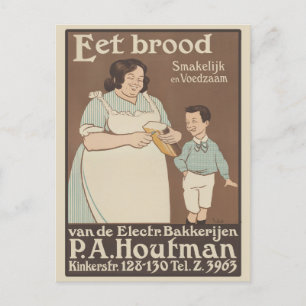 Vintage Advertisement Dutch Bread Postcard