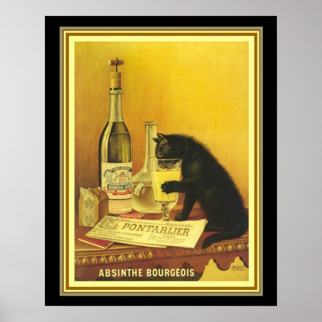Vintage Advertisement for Absinthe Bourgeois Poster (Front)