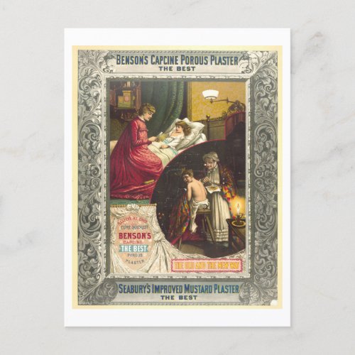 Vintage Advertisement for Benson Mustard Plasters Postcard