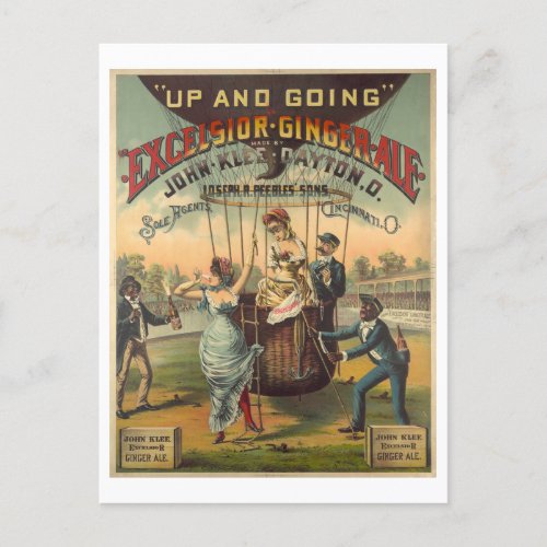 Vintage Advertisement for Excelsior Ginger Ale Postcard