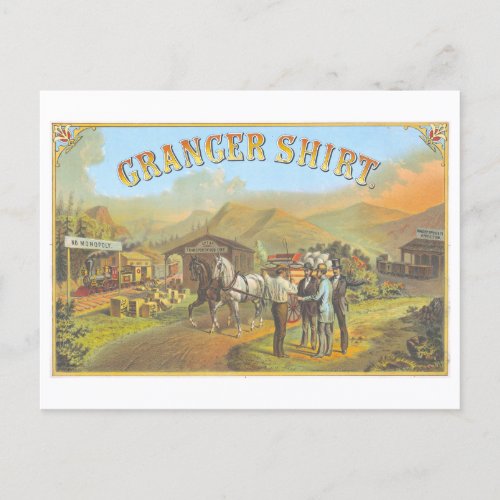 Vintage Advertisement for Granger Mens Shirt Postcard