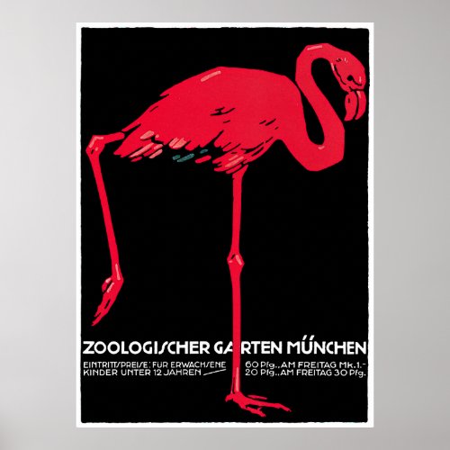 Vintage Advertisement for Munich Zoo Poster