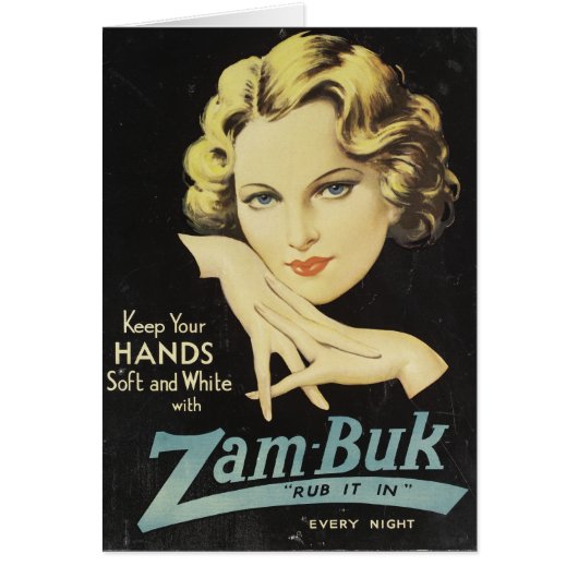Vintage Advertisement Hand Cream Woman Blond Hair (Front)