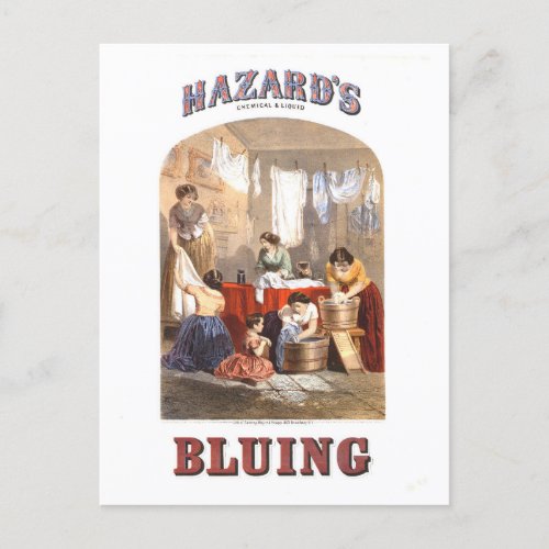 Vintage Advertisement Hazards Bluing Postcard