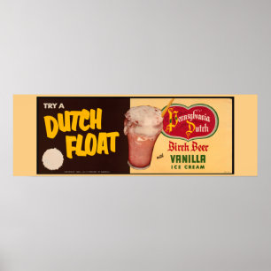 Vintage Advertisement, Ice Cream Float Poster