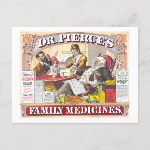 Vintage Advertisement Pierces Patent Medicines Postcard