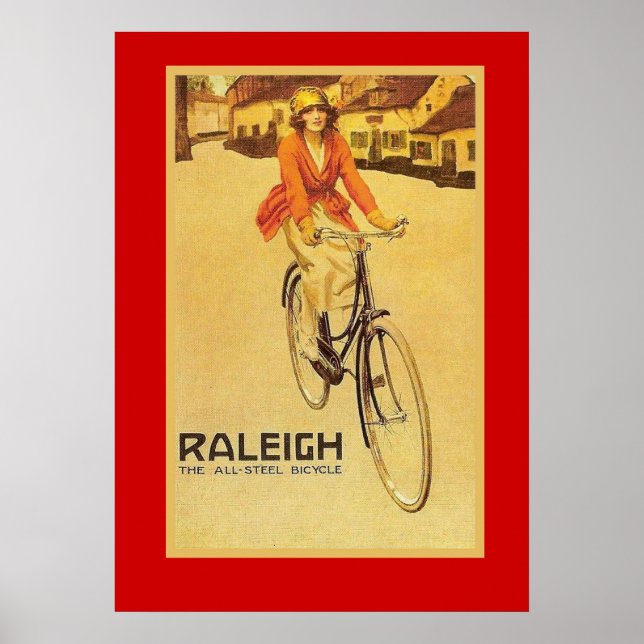 Vintage Advertisement, Raleigh bicycles Poster (Front)