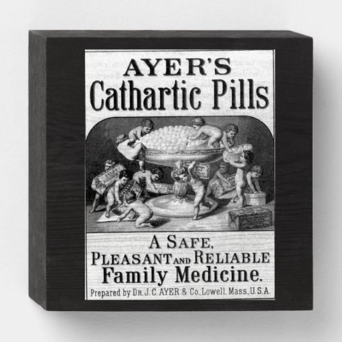 Vintage Advertising Apothecary Wooden Box Sign