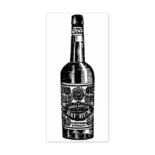 Vintage  advertising _ Bay Rum bottle Rubber Stamp