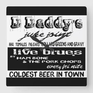 Vintage Advertising Blues Music Wall Clock