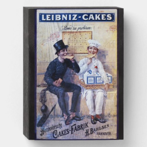Vintage Advertising Cake Wooden Box Sign