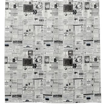 Vintage Advertising From A Magazine Shower Curtain by wheresmymojo at Zazzle