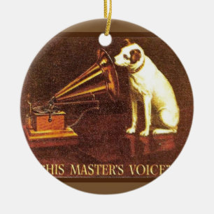 VIntage advertising, His master's Voice Ceramic Ornament