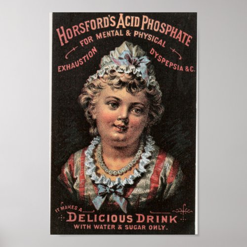 Vintage Advertising Horsfords Acid Phosphate Poster