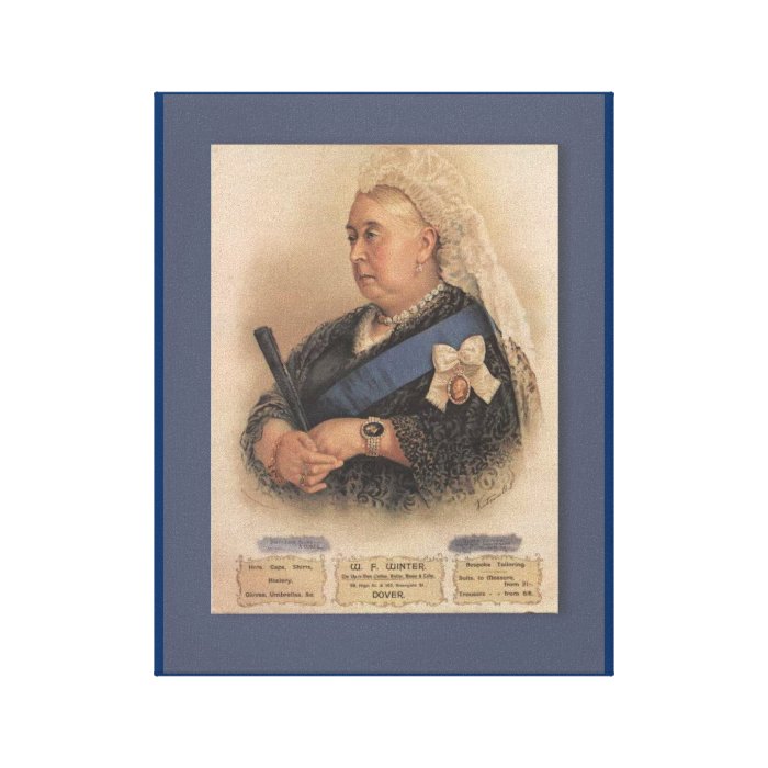 Vintage advertising, portrait of Queen Victoria Gallery Wrap Canvas