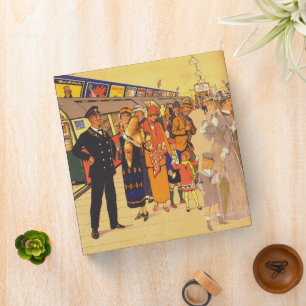 Vintage Advertising Poster For London Underground 3 Ring Binder