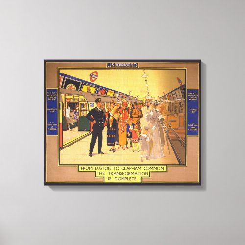 Vintage Advertising Poster For London Underground Canvas Print