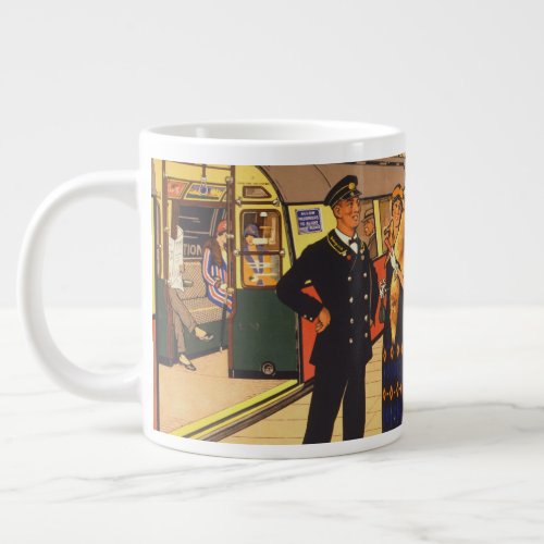 Vintage Advertising Poster For London Underground Giant Coffee Mug