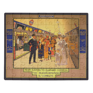 Vintage Advertising Poster For London Underground Jigsaw Puzzle