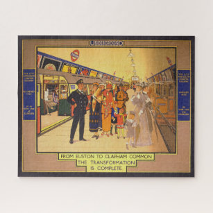 Vintage Advertising Poster For London Underground Jigsaw Puzzle