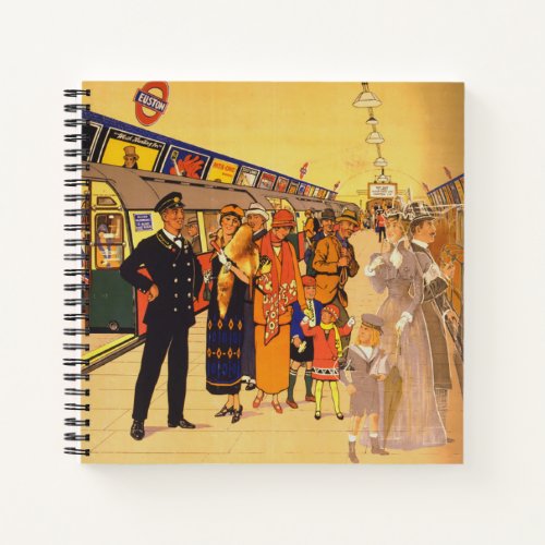 Vintage Advertising Poster For London Underground Notebook