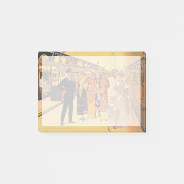 Vintage Advertising Poster For London Underground Post-it Notes (Front)