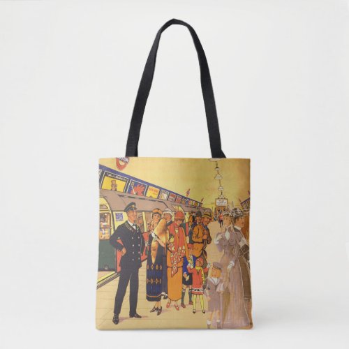 Vintage Advertising Poster For London Underground Tote Bag