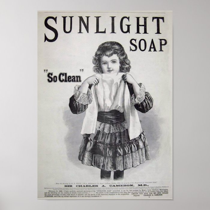 Vintage Advertising Poster   Sunlight Soap