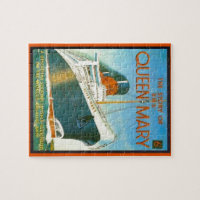 Vintage advertising, RMS Queen Mary Jigsaw Puzzle