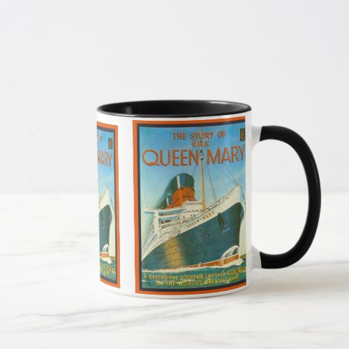 Vintage advertising RMS Queen Mary Mug