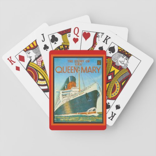 Vintage advertising RMS Queen Mary Poker Cards