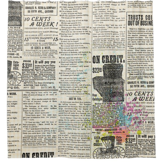 Vintage advertising shower curtain (Front)