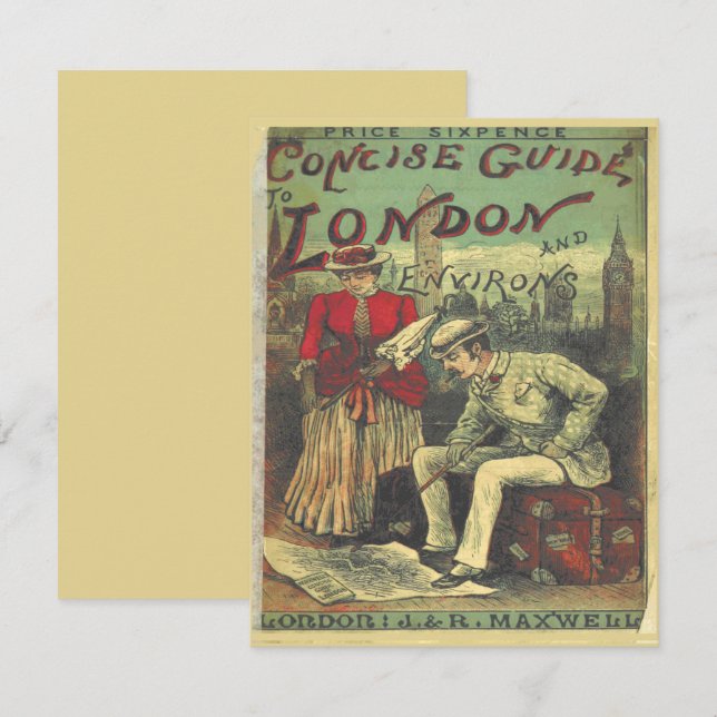 Vintage Advertising Travel Guide to London England Card (Front/Back)