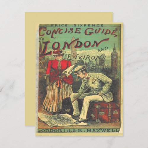 Vintage Advertising Travel Guide to London England Card
