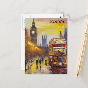 Vintage Advertising Travel Guide to London England Postcard