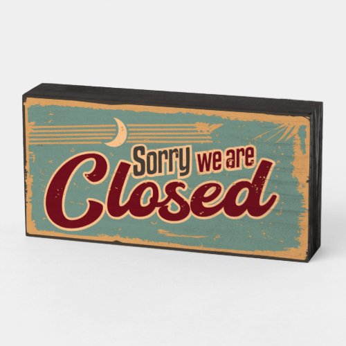 Vintage Advertising We Are Closed sign