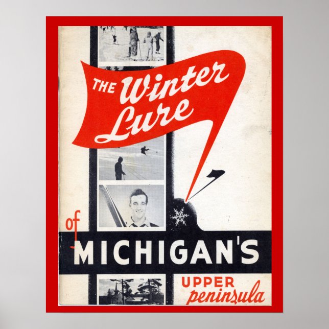 Vintage advertising, Winter lure of Michigans Poster (Front)