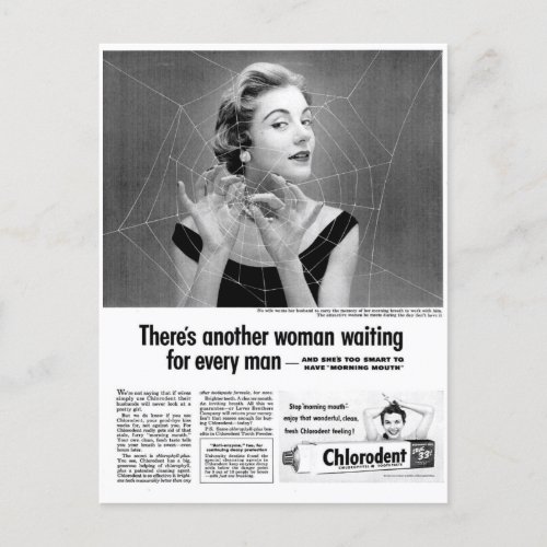 Vintage Advertising Women Holiday Postcard