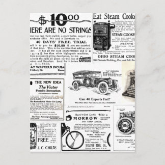 Vintage Advertisments Postcard