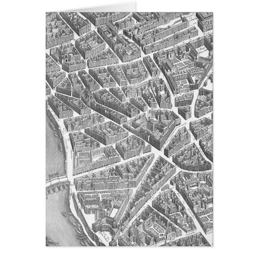 Vintage Aerial Paris Map Cards (Front)