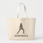 Vintage Aerobics Large Tote Bag