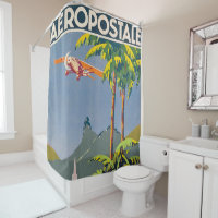 Vintage Aeropostale Shower Curtain